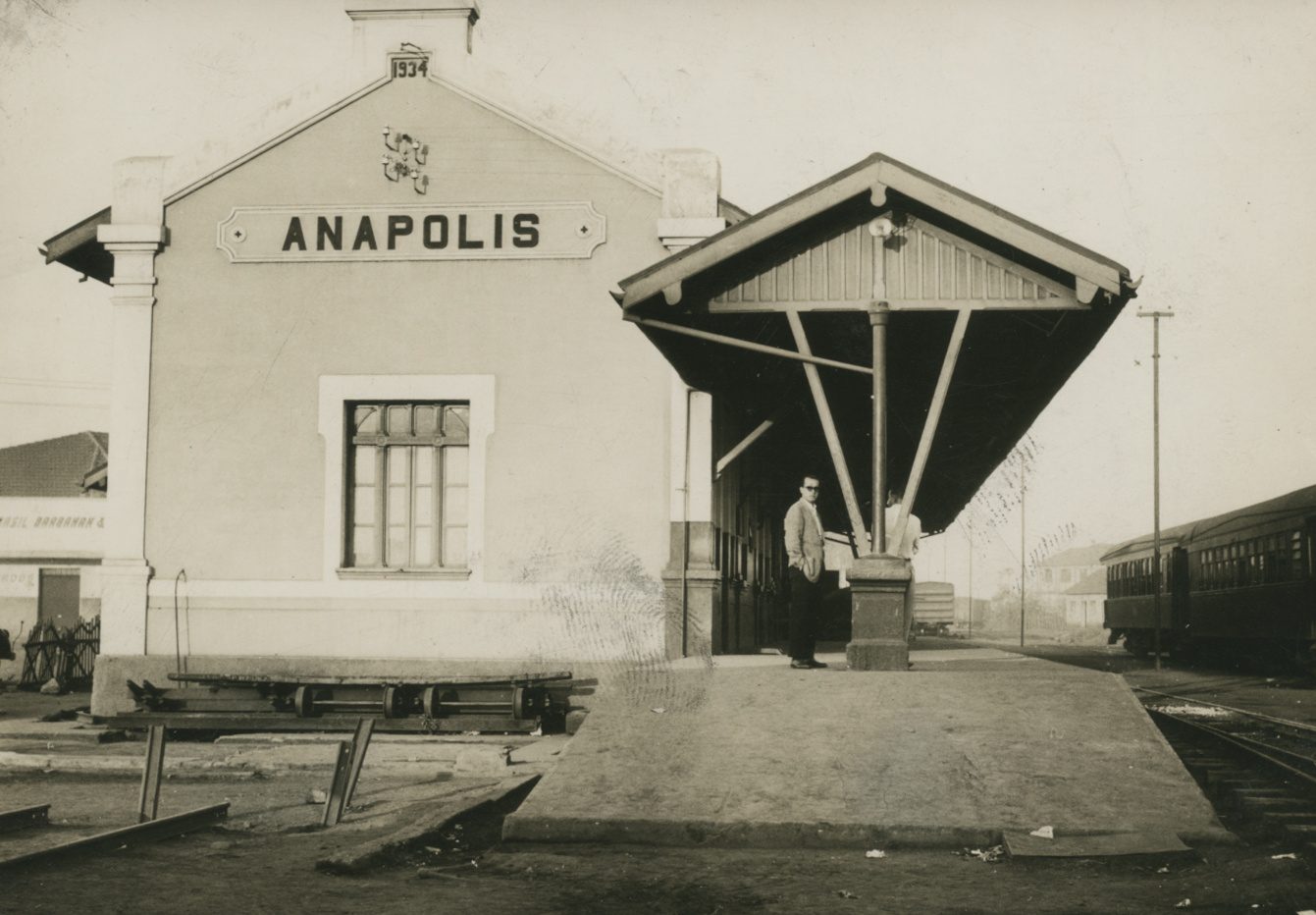 Estação ferroviária de Anápolis — Goiás, 1958 (fotografia histórica)
